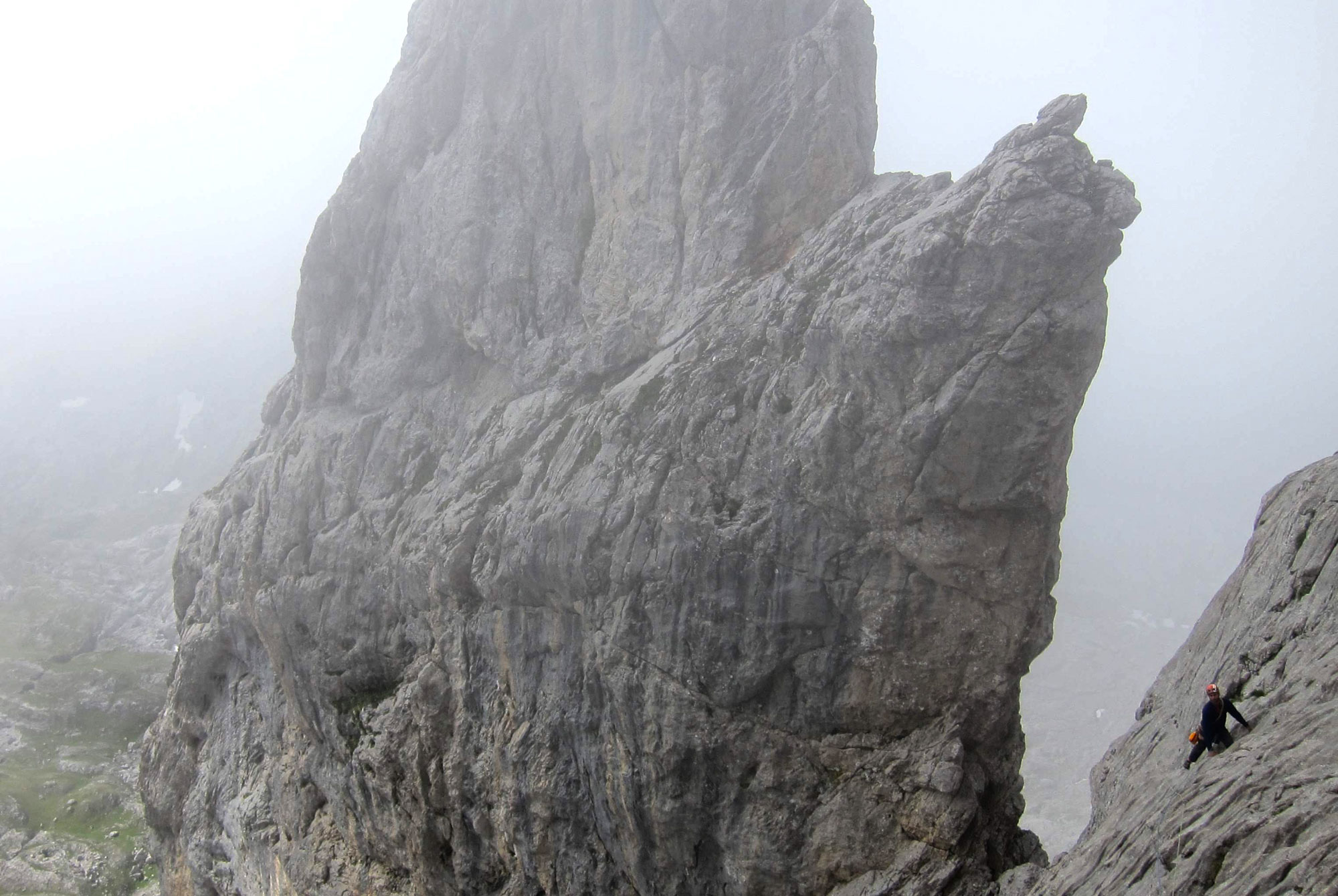 Escalada clásica en Peña Santa